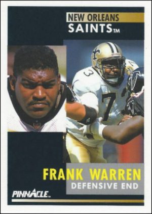 Frank Warren 1991 New Orleans Saints Pinnacle Card