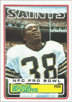 New Orleans Saints 1983 George Rogers Topps Trading Card