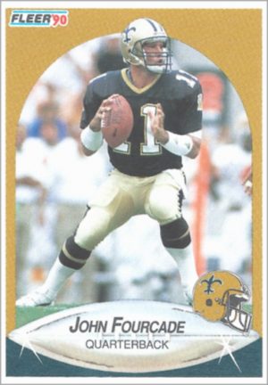 QB John Fourcade's 1990 Fleer Card