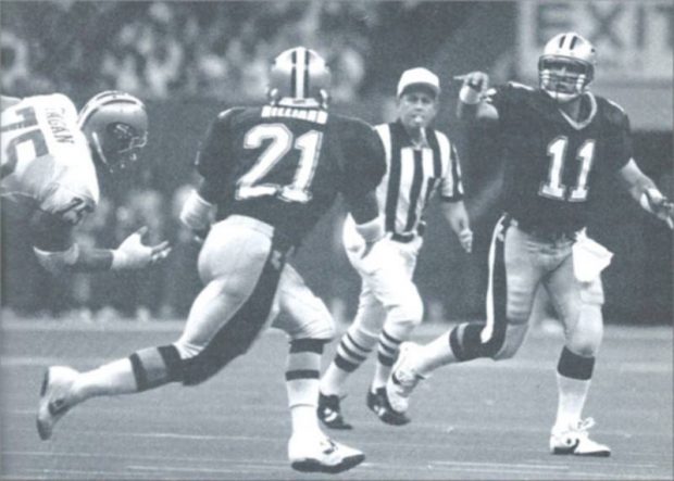 1990 New Orleans Saints- John Fourcade passes to Dalton Hilliard