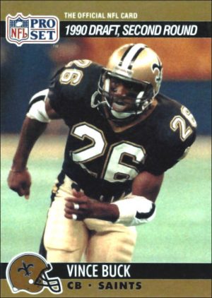 Vince Buck 1990 Pro Set Football Card