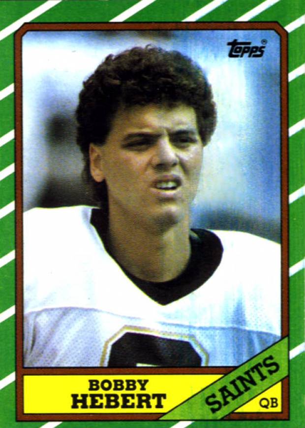 Bobby Hebert 1986 Saints Topps Card