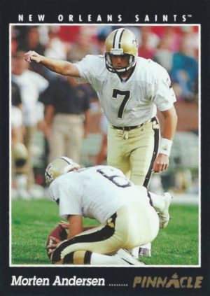 Morten Andersen 1993 New Orleans Saints Pinnacle Card