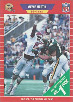 Wayne Martin 1989 New Orleans Saints Pro Set Rookie Football Card