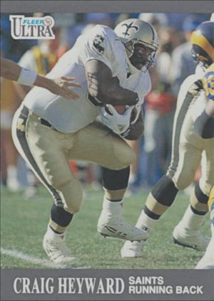 Craig Heyward 1991 New Orleans Saints Ultra Fleer Football Card