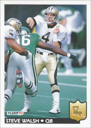 Steve Walsh 1992 Fleer Football Card