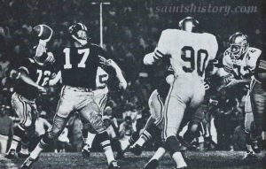 1969 New Orleans Saints in Black Helmets
