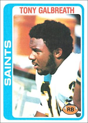 Tony Galbreath 1978 New Orleans Saints Topps Football Card