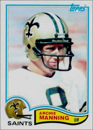 Archie Manning 1982 New Orleans Saints Topps Football Card #408