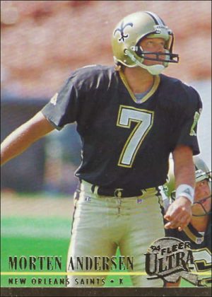 Morten Andersen 1994 New Orleans Saints Ultra Fleer Football Card