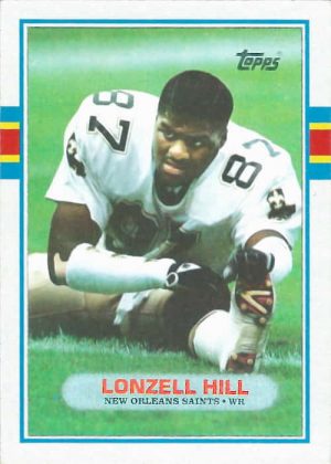 Lonzell Hill 1989 New Orleans Saints Topps Football Card #156