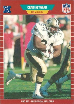 Craig Heyward 1989 New Orleans Saints Pro Set Rookie Football Card #267