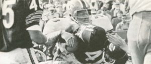 Saints tackle Dave Rowe tackles Bears Brian Piccolo in 1968