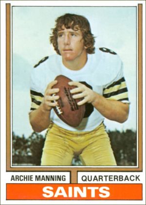 Archie Manning 1974 New Orleans Saints Topps Football Card #70