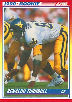 1990 Score Football Trading Card of New Orleans Saints rookie Renaldo Turnball