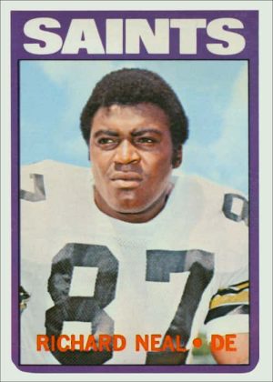 Richard Neal 1972 New Orleans Saints Topps Football Card #87