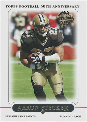 Aaron Stecker 2005 New Orleans Saints Topps 50th Anniversary Card #40