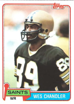 Wes Chandler 1981 New Orleans Saints Topps NFL Football Card #428