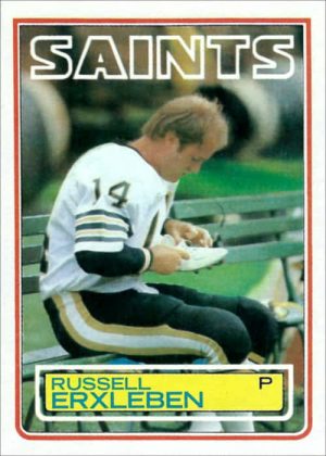 Russell Erxleben 1983 New Orleans Saints Topps Card #112