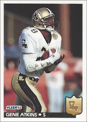 Gene Atkins 1992 New Orleans Saints Fleer Football Card #270