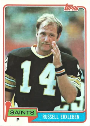 Russell Erxleben 1981 New Orleans Saints Topps Football Trading Card #184
